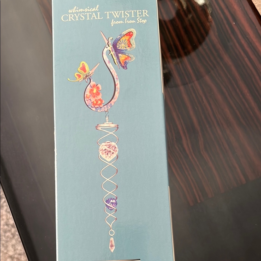 Whimsical Crystal Twister with Butterfly Design